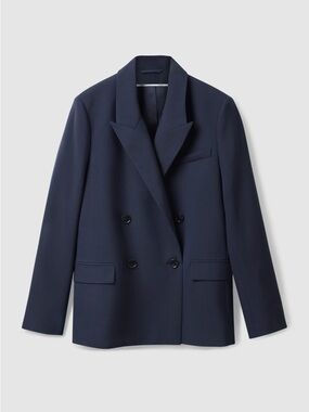 COS Navy Double-Breasted Blazer